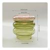 Portacandele Vaso Design 2in1 Vetro Circolare Elemento Decorativo Centrale Arredo Casa per Tavolo,