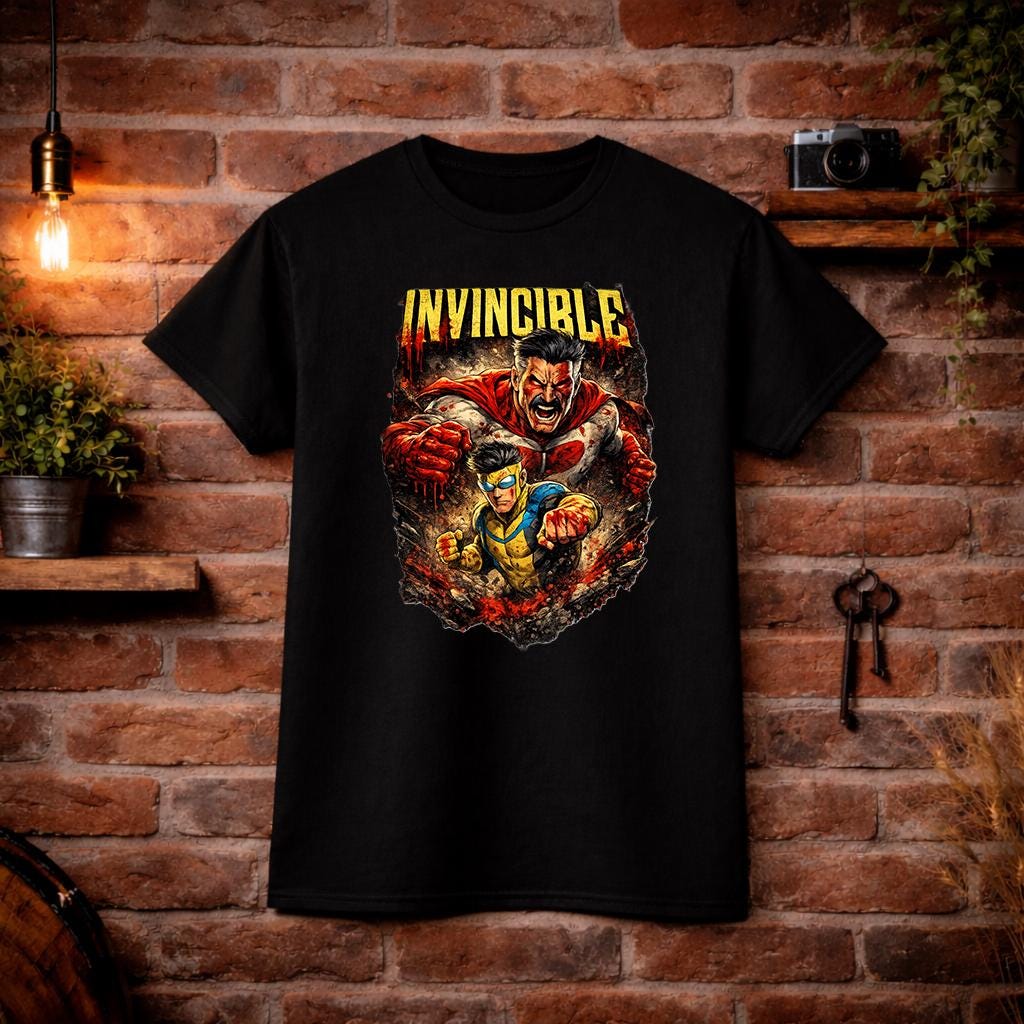 

Oversized Unisex Vintage Invincible Tshirt 2026 Summer Unisexs Womens Fashion Casual Cotton Oversized Tshirt Street Wear Y2K M