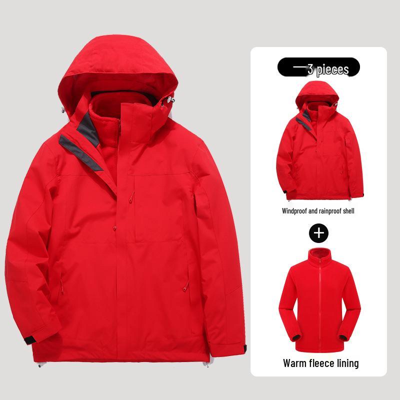 

Мужской и женский водонепроницаемый костюм 3-в-1 для рыбалки и альпинизма со съемными частями Large