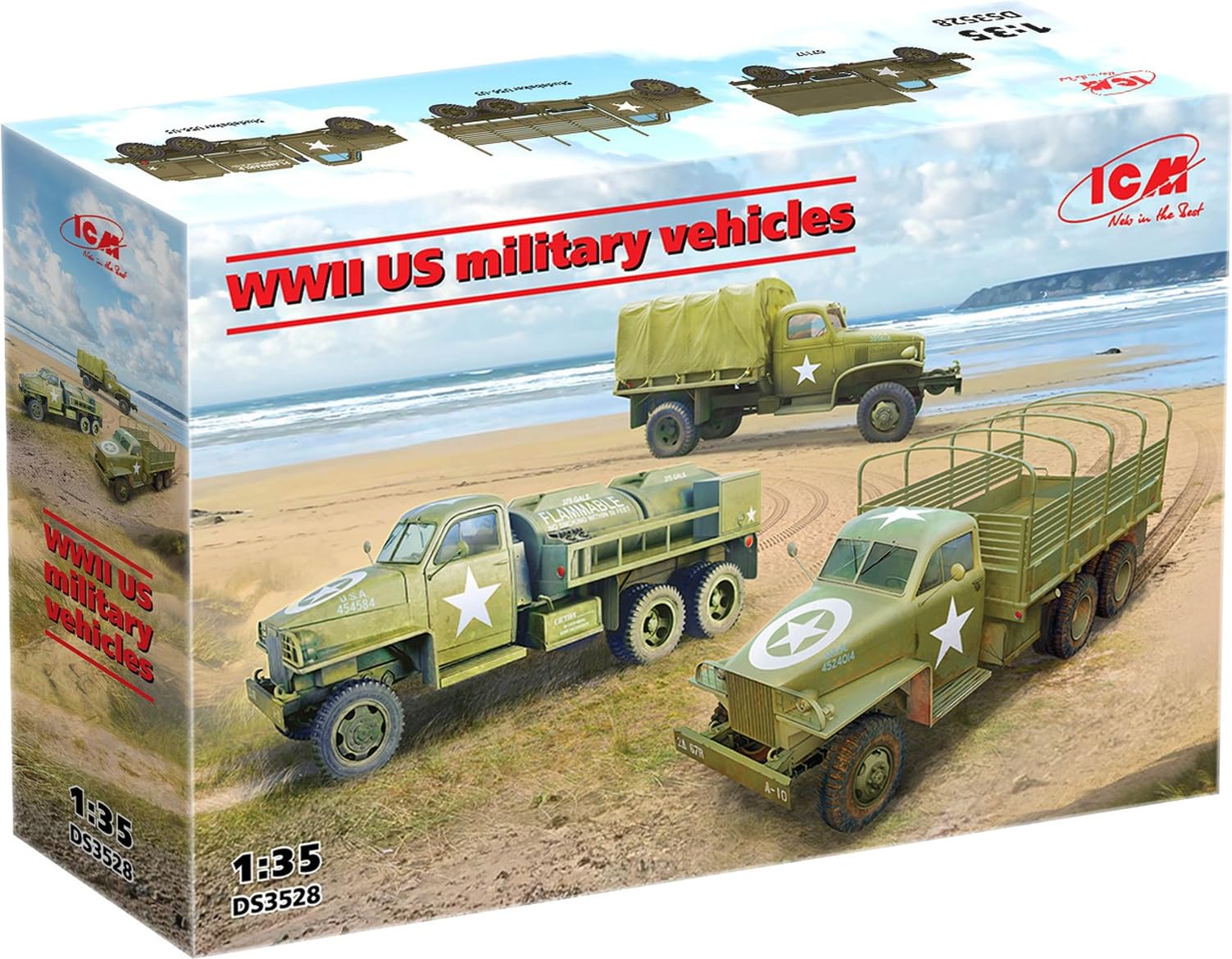 

ICM 1/35 WWII US Military Truck Plastic Model Kit DS3528 (Combat Vehicle)