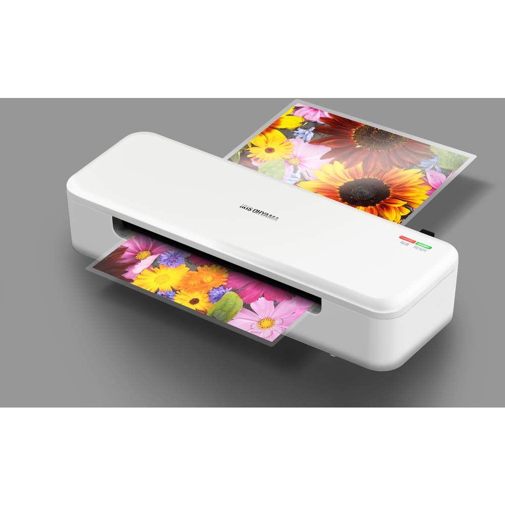 Laminator A4 Iris Ohyama Reverse, Kompatybilny, 150m, Czas nagrzewania 35 sekund, Zapobiega zagnieceniom, Funkcja, Biały, HSL-A42-W