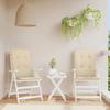 VidaXL Garden Chair Cushions High Back Set of 2 Beige Fabric 47542