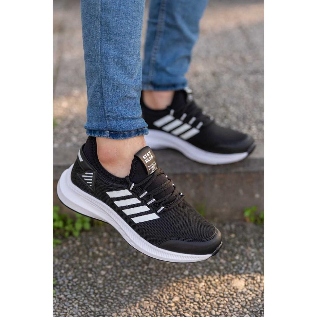 Men's White Rubber 4 Line Orthopedic Casual Sneaker Shoes Wsb0716