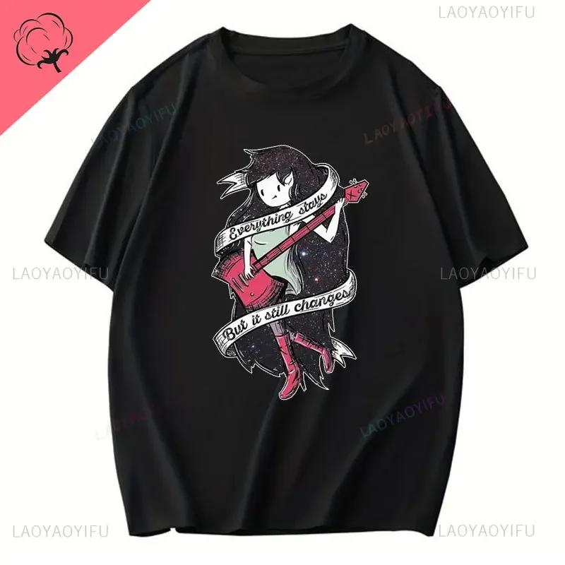 Fashion Adventure Time Cotton T Shirt Marceline The Vampire Queen Short Sleeve T-Shirt Summer O-neck Clothes Unisex Casual Tops