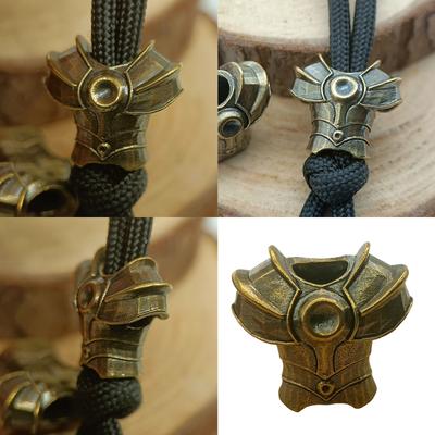 Vintage Armatura Corazza Forma Laccetto Perline Perline in Ottone Moda Paracord Perline per Ciondoli Laccetto Chiave