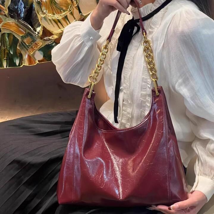 High-end Tote Bag, Large-capacity Women's Bag, Single-shoulder Underarm Bag, Red Wedding Bag, Bridal Bag