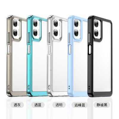 Custodia colorata in TPU per Motorola G06 G17 Power G05 G15 G35 Cover Protettiva Antiurto con Cornice Trasparente Fundas