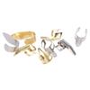 8 Pezzi Plettri per Dita Metallo Regolabile Parti per Chitarra Banjo Ukulele Accessori per Strumenti Musicali