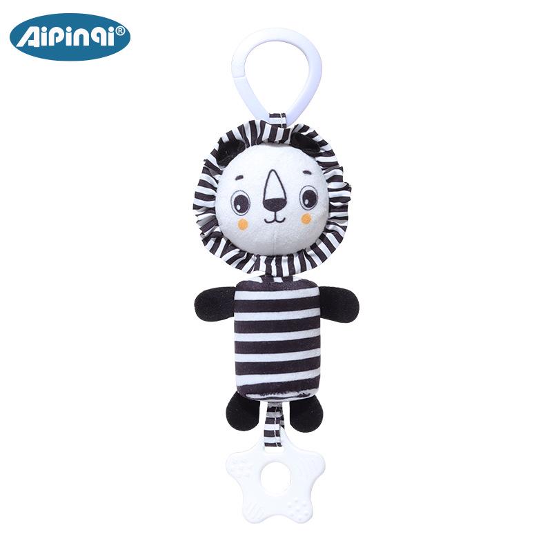 

Успокаивающий детский мобиль Aipinqi: Черно-белая плюшевая подвеска для коляски для детей 0-3 лет