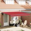VidaXL Manual Retractable Awning Red 400x350 Cm 3330827
