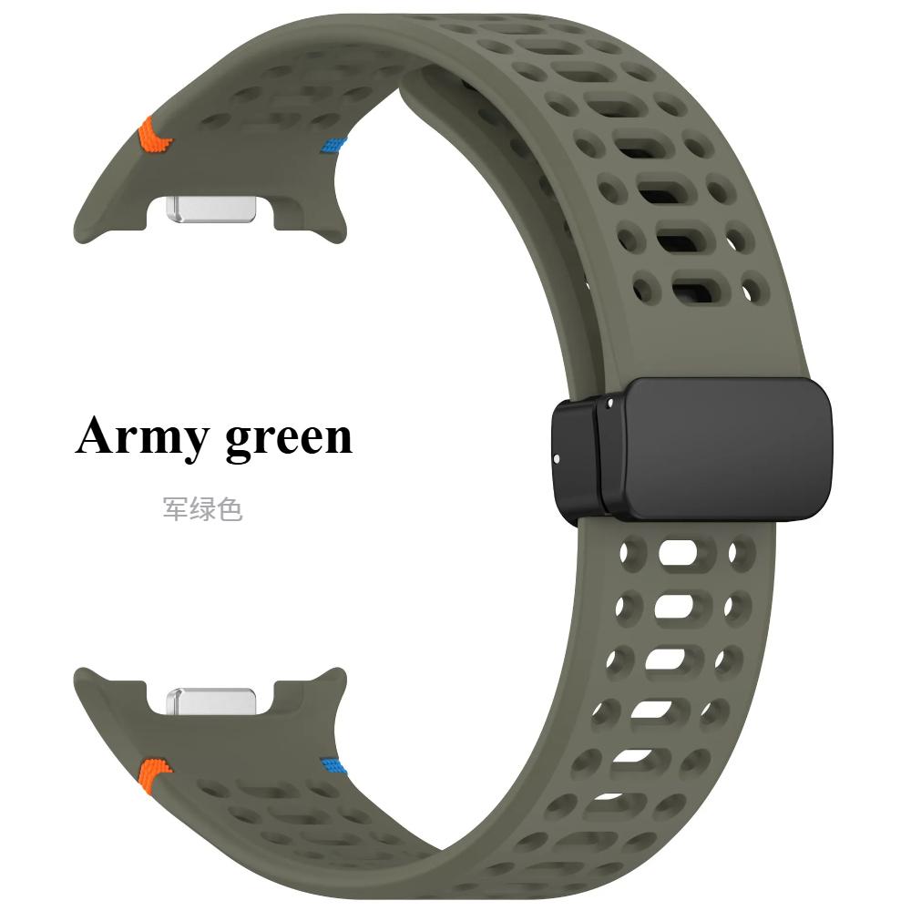 Magnetic Silicone Watch Buckle Strap for Samsung Galaxy Watch 8 Classic 46mm Band for Galaxy Watch 8 44mm 40mm Accessories