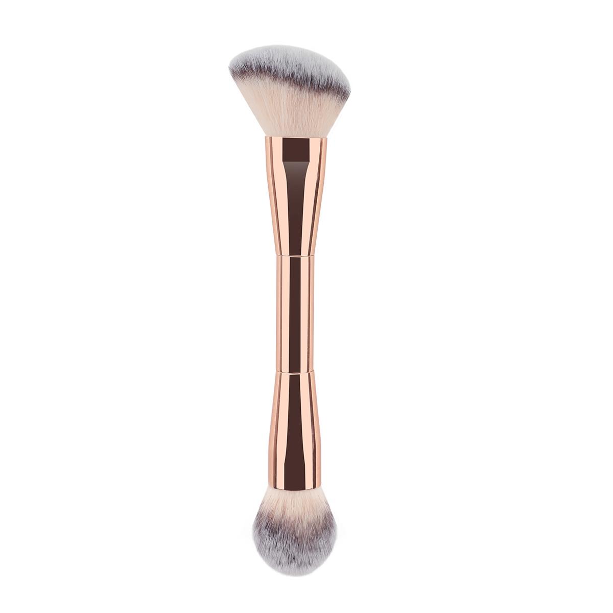 Dual Head Foundation Makeup Brush Round Concealer Brush or Liquid Cream Blush Blending Polished Concealer Dual Sided