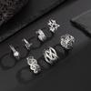 Vintage Personality Starfish Ring Set for Men Hip Hop Niche Men's Exaggerated Style Hot-Selling Ring Jewelry