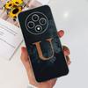 Für OPPO Reno12 F Hülle Niedliche A Z Buchstaben Blume Transparent Weiches Silikon Handy Rückseite Abdeckung Für OPPO Reno 12F 5G Reno12F 2024 Capa