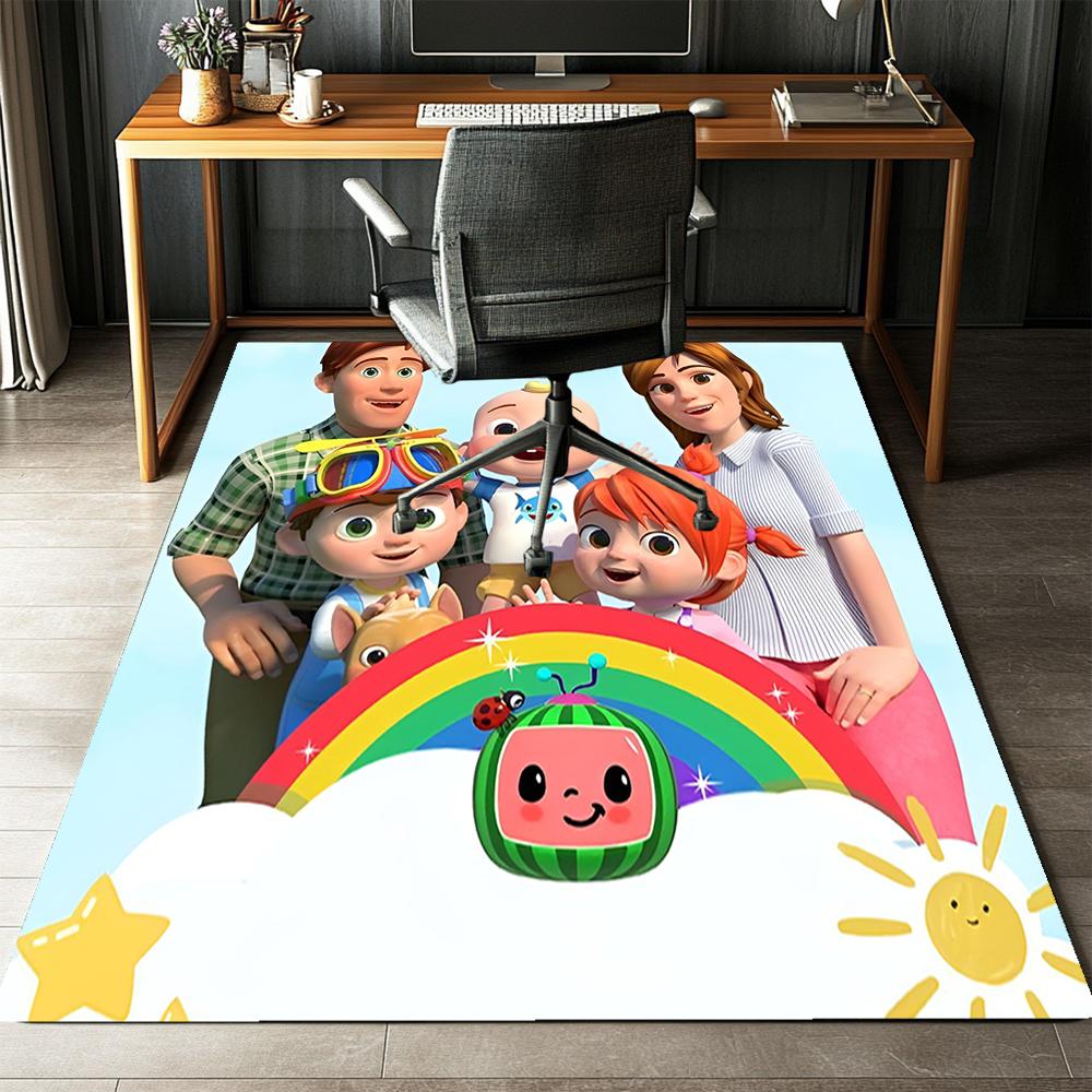 Cocomelon Printed Carpet Rug for Office Chair Living Room Bedroom Kitchen Room Decor Gifts