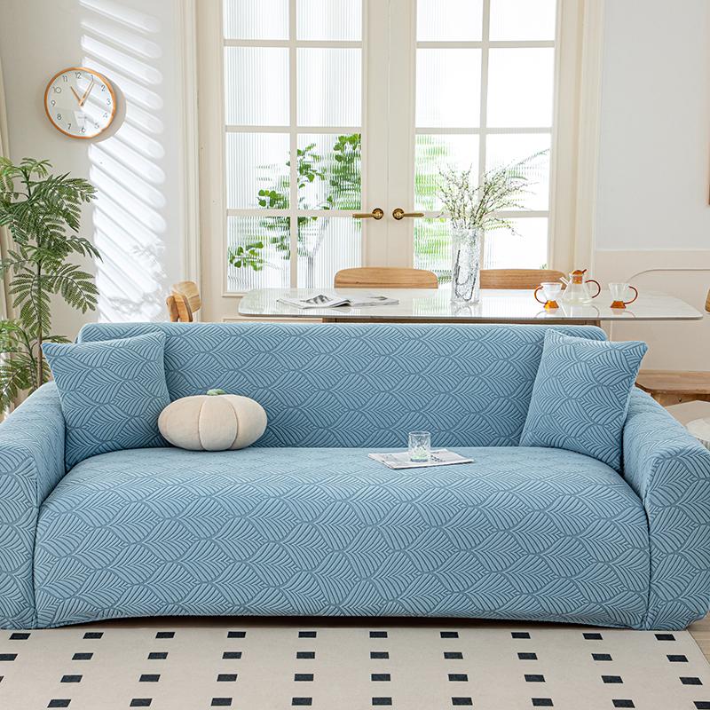 Stretch Thick Plush Jacquard L Shape Sofa Cover Slipcover Couch Protector Living Room Furniture Cover