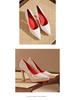 Women's Waterproof Platform Pointed Toe Stiletto High Heels - Professional Bridesmaid Banquet Shoes