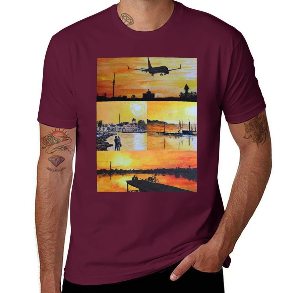 Evening mood at the Phoenixsee Tshirt oversizeds Short sleeve tee vintage mens graphic tshirts funny