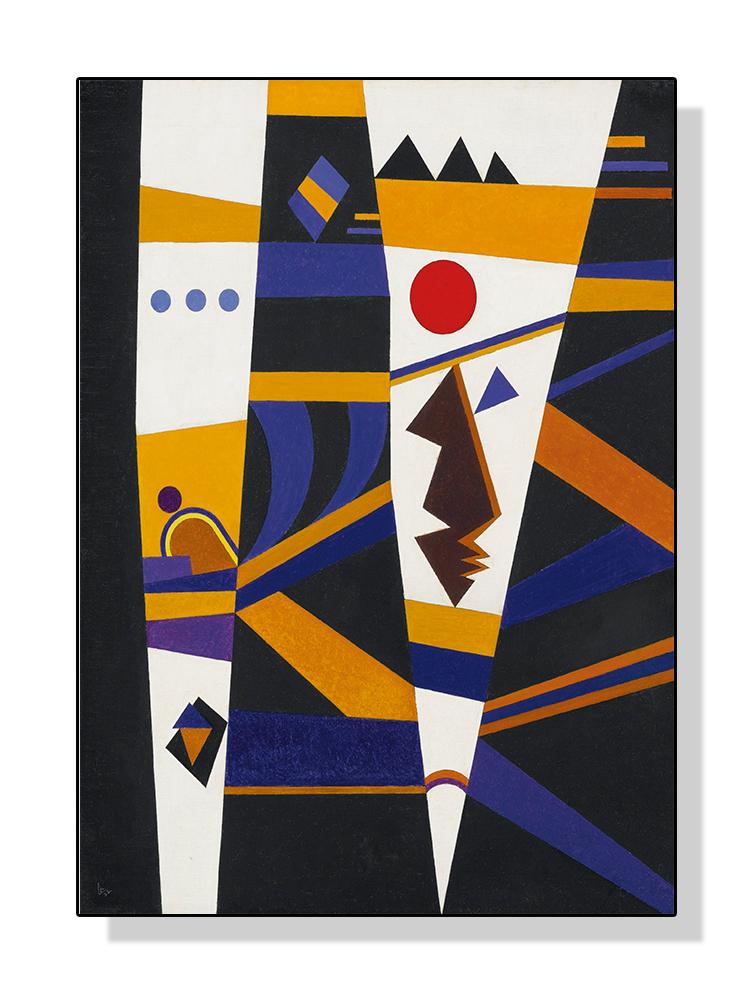 Wassily Kandinsky Geometriska konstverk Affischer Dukmålning Abstrakta reproduktioner Väggkonstbild för vardagsrum Heminredning