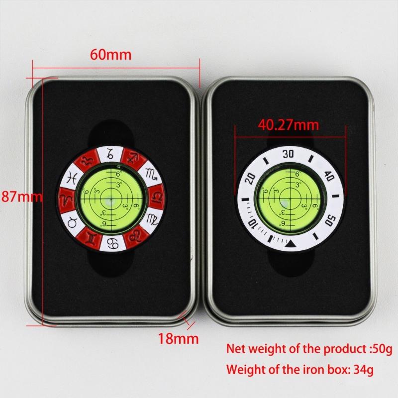 Golf Putt Green Reader with Iron Box Green Reading Tool Detachable Level Reading Golf Hat Clip Marker Golfer Gift