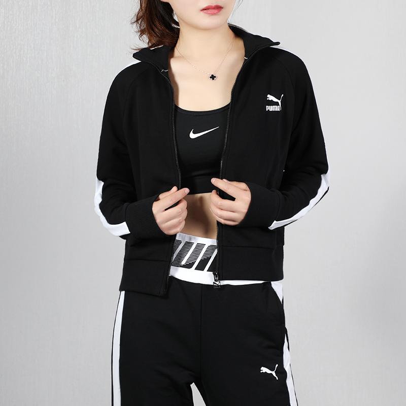 Puma Classics T7 Track Jacket FT Stand Collar Women Outerwear Black 595938-01