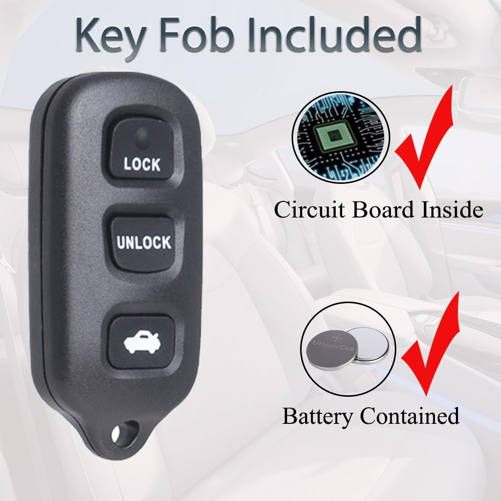 Key Fob Keyless Entry Fits for Toyota Camry 2002-2006 / Matrix Pontiac Vibe 2003-2008 / Sienna 1999-2003 /Solara 02-03 Remote Control Replacement