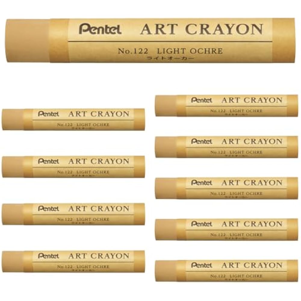 Pentel Crayon Art Crayon Light Ocher 10pcs PTACT122