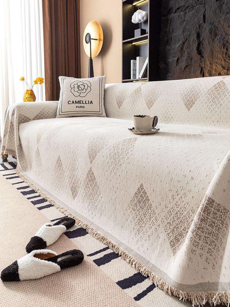 

Ins Advanced Geometry Современный чехол для дивана Ткань Синель Диванный шарф Устойчивый к царапинам чехол для дивана Чехол Все сезоны Универсальный 180x130cm