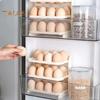 Egg Storage Container Large Capacity Food Grade BPA Free Foldable Design Portable Egg Holder Refrigerator Tray