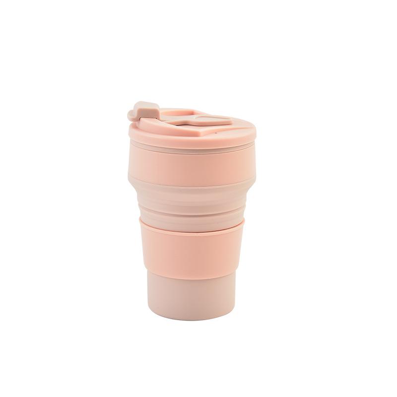 Folding Silicone Water & Coffee Cup, 350ml/500ml, Heat Resistant & Portable for Travel