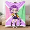 K-POP Anime Dívčí Skupina Čtyři Roční Období Měkká Teplá Přikrývka Celoroční Silně Pletená Polyesterová Přehoz na Postel, Kempování, Cestování Perfektní Dárek