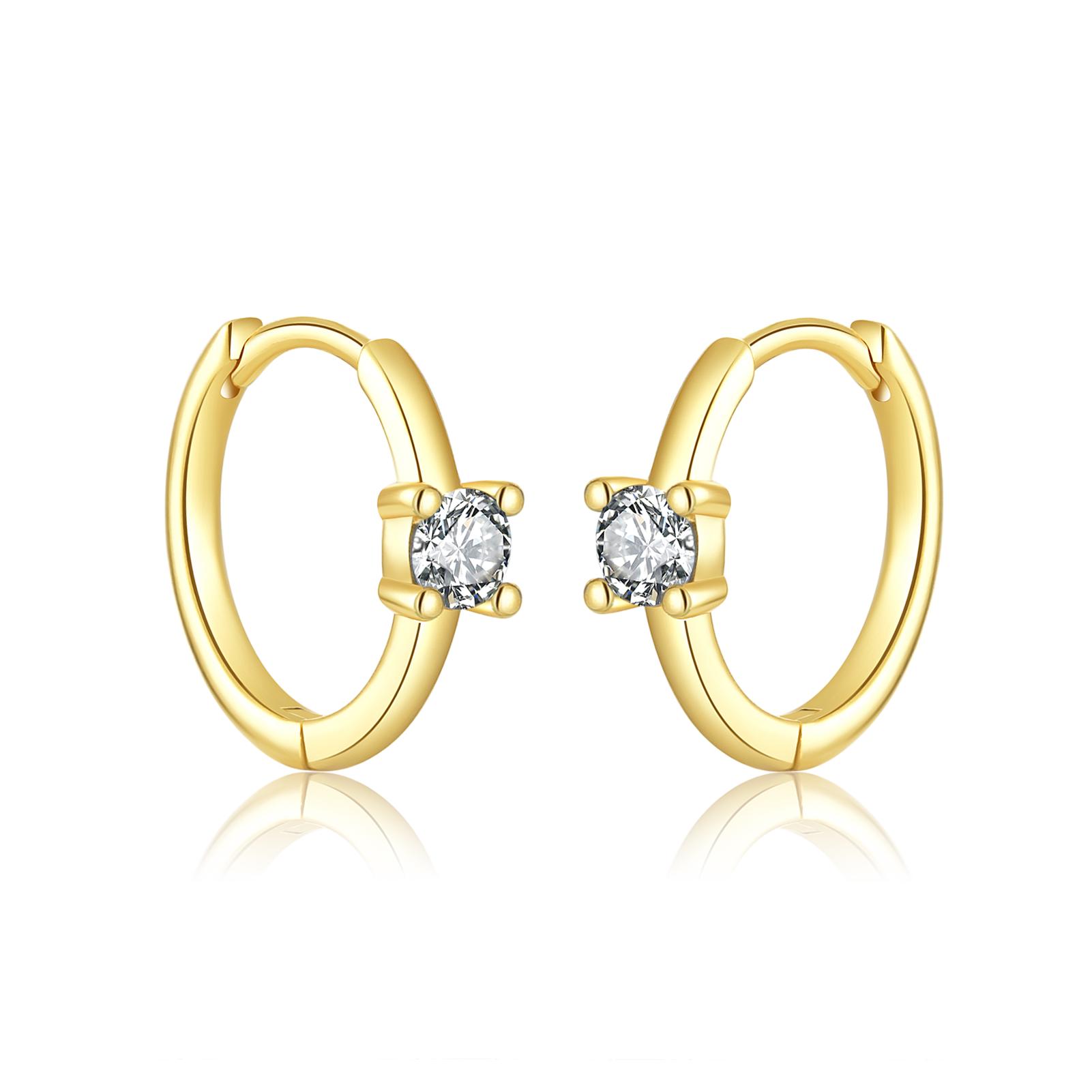 

ANDYWEN стерлингового серебра 925 пробы с цирконием, зажимы для Huggies, серьги-петли для пирсинга, радужные обручи, летние украшения M