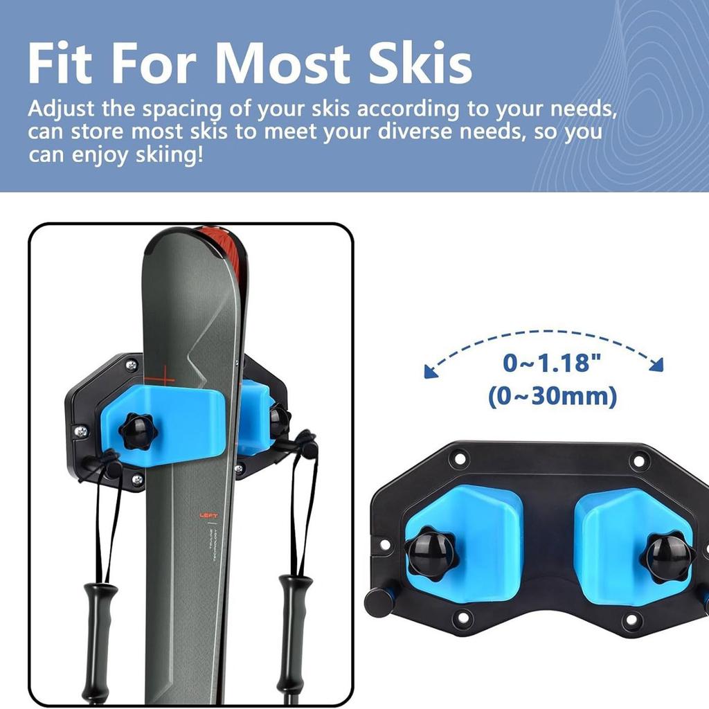 Wall Mount Snowboard Storage Rack Tool Organizers Ski & Snowboard Wall Rack for Garage Wall Snowboard Display Stand