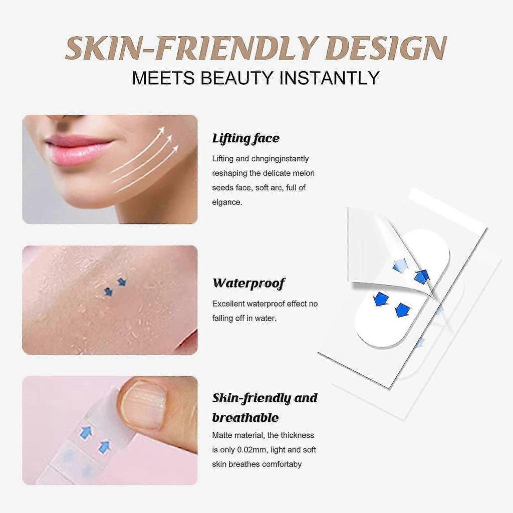 Face Lift Tape, Stretchable Face Tape Lifting Invisible, 8 Hours Lasting, Invisible Face Lifter Tape, Instant Face