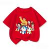 Fashion Children Crew Neck T Shirt Summer Kawaii Cartoon Print Cute Street Style Wear Doraemon Kids Clothes 314Y