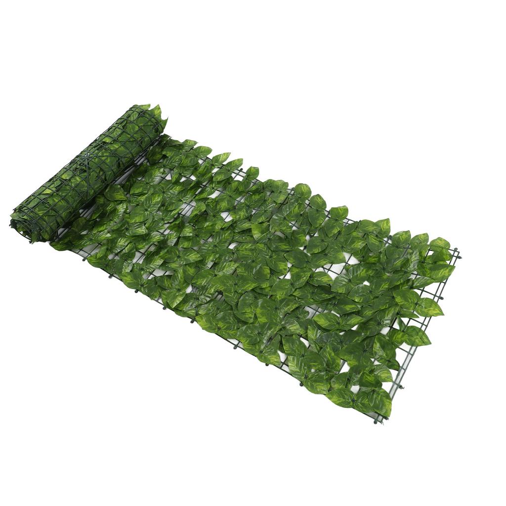 Faux Leaf Hedge Simulation Prevent Leaves Falling Off Decorative Artificial Fence Screen for Balcony Courtyard Color