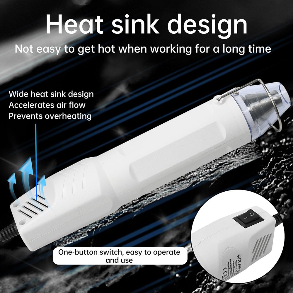300W EU Hot Air Gun Soldering Temperature Blower Gun DIY Craft Electric Power Hot Dryer Mini Heat Gun For Shrink Tubing Car Wrap
