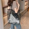 Mesh Beach Bag, Cosmetic Pouch  Large Beach Tote with Zipper Pocket for Family Pool Bag for Toys & Vacation Essentials