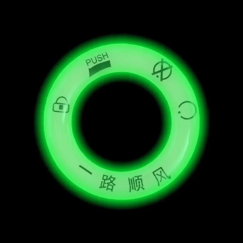 

New Luminous Ignition Key Ring Stickers Keyhole Glowing Ring 3D Decals Electric Door Ring Decoration with Fluorescent Accessorie