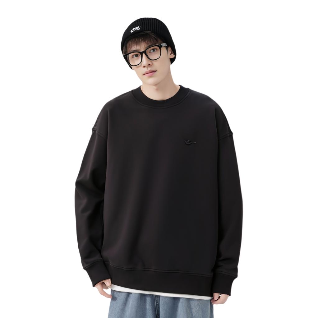 EMPORIO ARMANI Loose fit Jersey Sweatshirt With Super embossed Logo Embroidery 6D1MD4-1JTAZ-0999