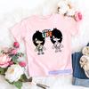 Magliette Kawaii per Bambini Divertenti Stampa Cartone Animato Mondo Toca Videogioco Maglietta per Bambini Piccoli Moda Estiva Magliette per Bambine Top Rosa