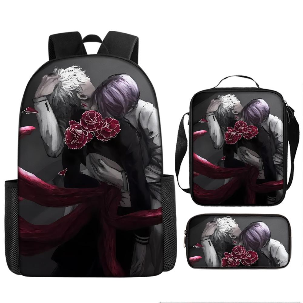 Anime Peripheral Backpack Tokyo Ghoul Food Backpack Kimuken School Bag Computer Bag Tokyo Ghoul Backpack