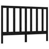 VidaXL Headboard Black 126x4x100 Cm Solid Pine Wood 817684