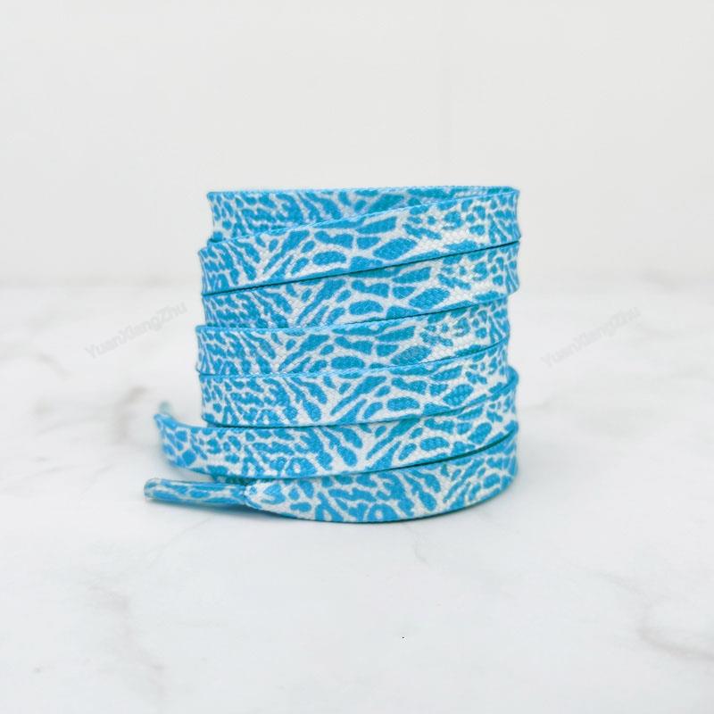 1 pereche șireturi cu textură crăpată, plate, pentru adidași AF1/AJ, șireturi de modă cu imprimeu leopard, 120/140/160CM, șnururi pentru pantofi