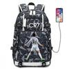 Mens Sports Backpack Football Fans Large Capacity 14-inch Laptop Bag Outdoor Training School Use