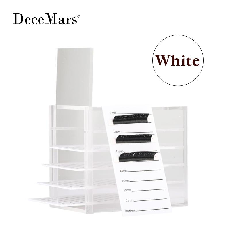 

False Eyelashes Storage Box 5 Layers Acrylic Pallet Lash Holder Display Stand Tools белый