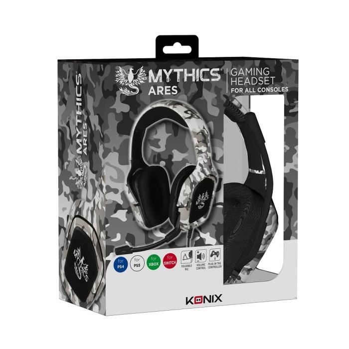 Casque Gaming - Konix - Mythics Ares - Filaire - Camouflage - Confort Optimal