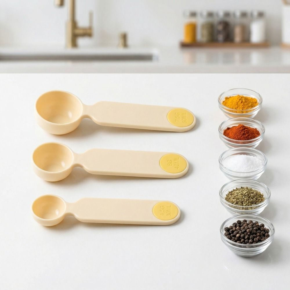 Portable Kitchen Measuring Spoon Stacking Coffee Sugar Scoop Baking Measuring Set  Cake Baking