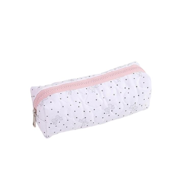 

Big Capacity Pen Case Bowknot Pencil Bag Spacious Compartment Travel Makeup Bag for Student Women Travel Essential белый