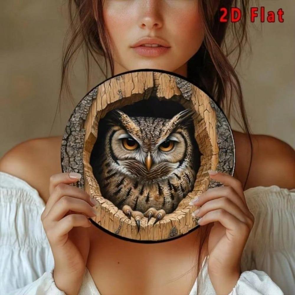 Vintage Owl Metal Wall Art Rustic Home Decor Kitchen Living Room
